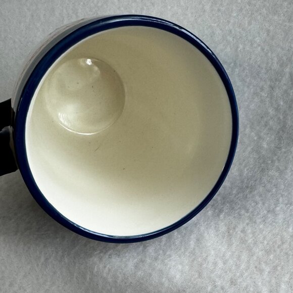 Dutch Wax Coastline Imports Coffee Tea Cup Mug Hand Painted Blue Floral READ - Picture 8 of 8